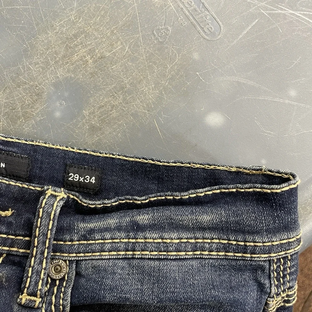 BKE Aiden Jeans Mens 29x34 Y2K Western Cowboy Stretch Denim Whisker Honeycomb